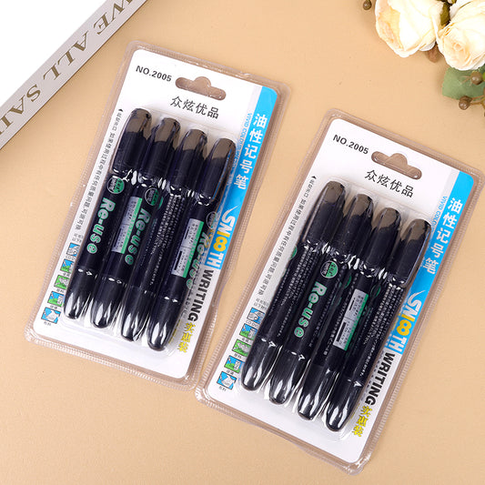 The Zhongxuan oil - based marking pens come in a set of 4. With long - lasting and non - fading ink and smooth strokes, they can handle tasks like document marking, item labeling, and simple drawing, meeting various writing needs. M.82