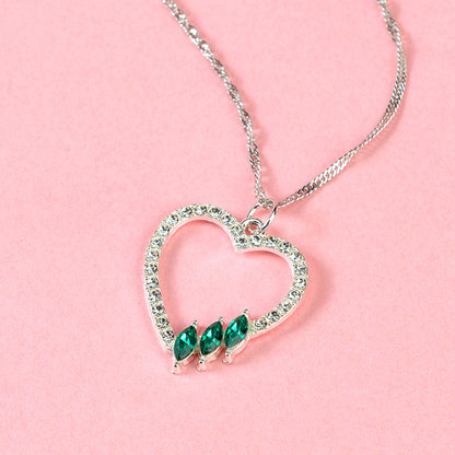 Micro - set Zircon Heart - shaped Necklace M.43