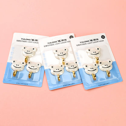 Yulong Model 8077 Adhesive Hooks - 3 Pcs Frog Design M.16