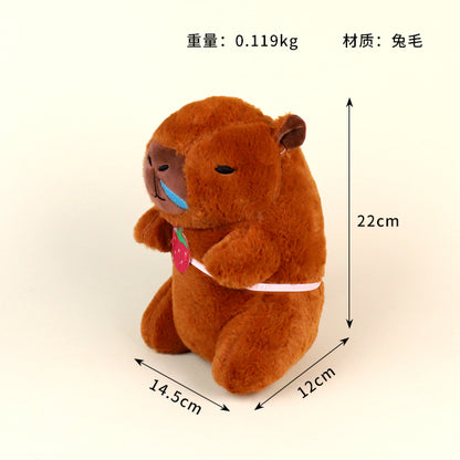 Capybara Plush Toy Carrying a Strawberry M01 JPDB