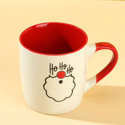 C - 7 Hand - Painted Ceramic Mug Random Flower Pattern High - Temperature Fired Daily CupM.65