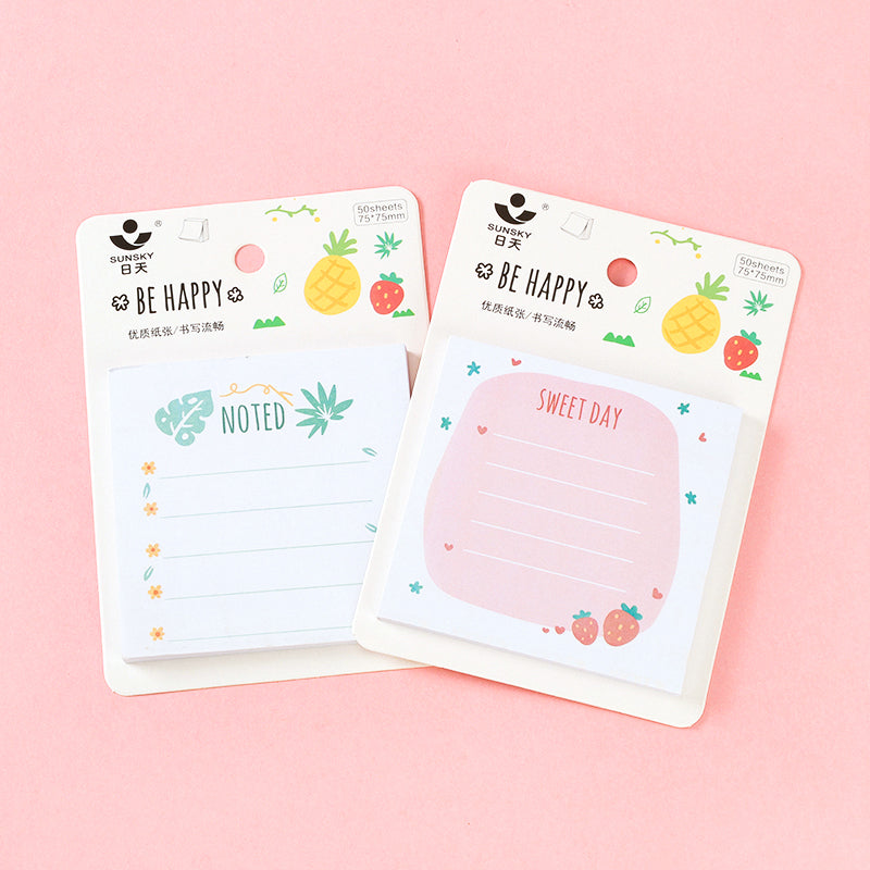 Cartoon Mixed Sticky Notes Multiple Animal/Anime Designs Strong Adhesion School Book Marking Office Use M.81