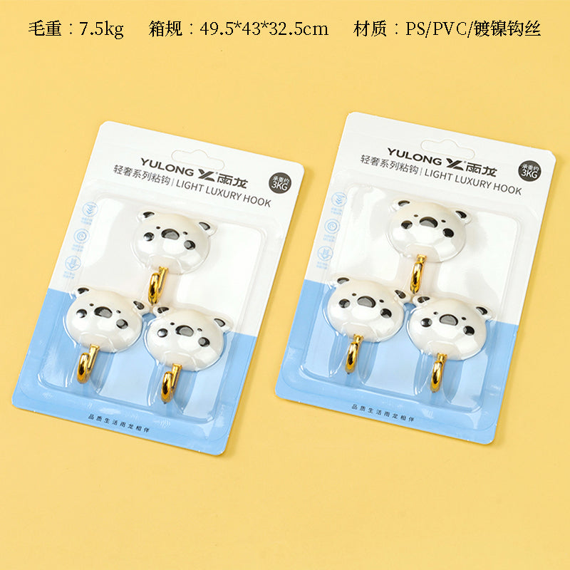 Yulong Model 8076 Adhesive Hooks - 3 Pcs Little Pig Design (20 Pcs per Pack) M.16