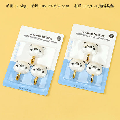 Yulong Model 8076 Adhesive Hooks - 3 Pcs Little Pig Design (20 Pcs per Pack) M.16