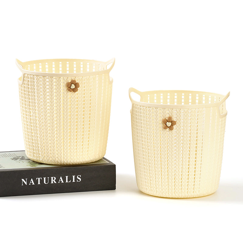 Yideluo 8268 Rattan Woven Round Storage Basket M.13