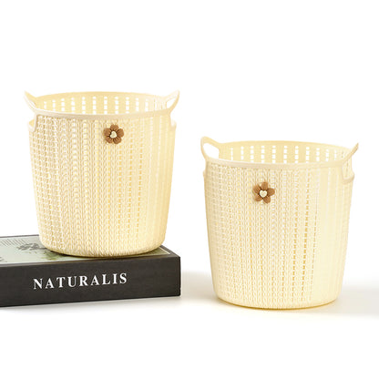 Yideluo 8268 Rattan Woven Round Storage Basket M.13