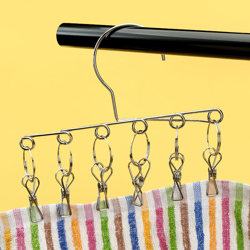 Bai'an Yuan 8655 Six Convenient Stainless Steel Sock Clips M28