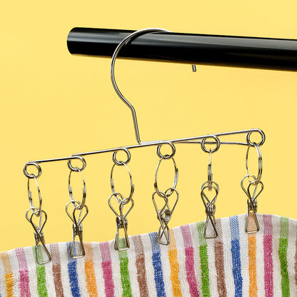 Bai'an Yuan 8655 Six Convenient Stainless Steel Sock Clips M28