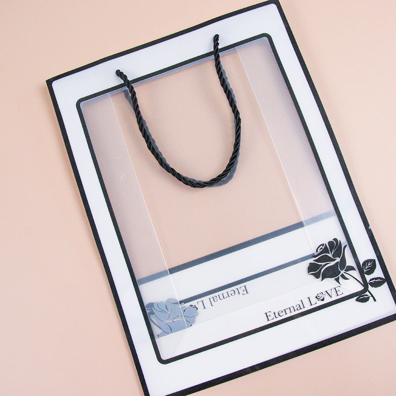 Large Transparent Rose Gift Bag (Vertical) M24 M.73