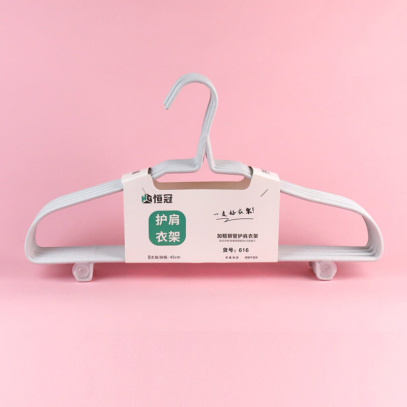 Model 616 Light-Colored Hollow-Tube Clothes Hangers (8-Piece Set) M.15 JPDB