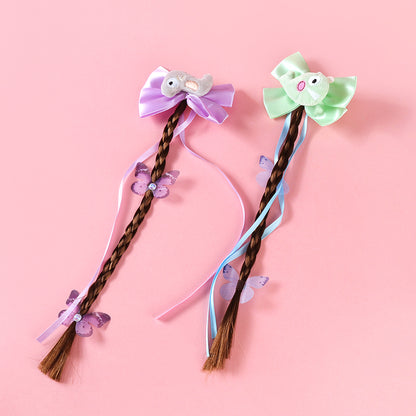 M42 Cartoon Bowtie Cotton Accessory Hair Extension Braid Clips