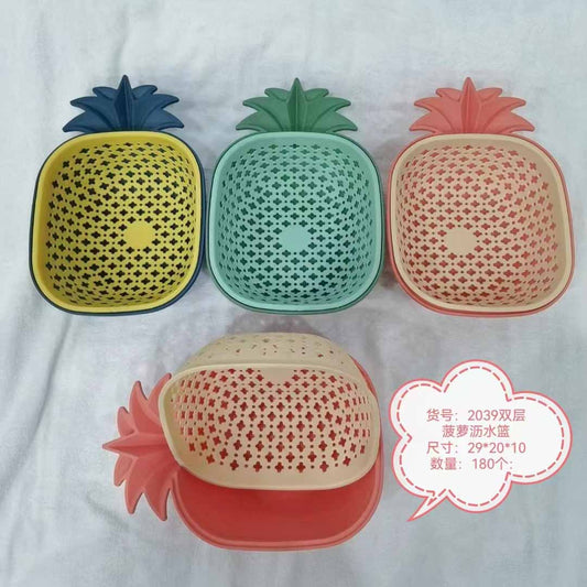 2039 Double-layer Pineapple Drainage Basket M.20