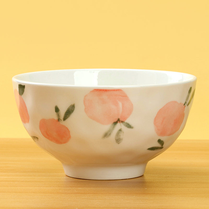 4.5-inch Printed Rainstone Bowl with Honey Peach Pattern M.66 JPDB