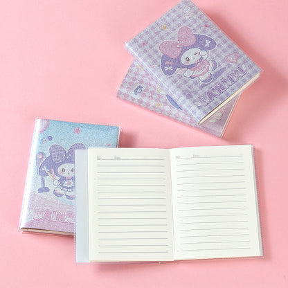 XX-64033 Nainaimee Glitter Glue-Bound Notebook 100 Pages Sparkle Cover School Office M.81