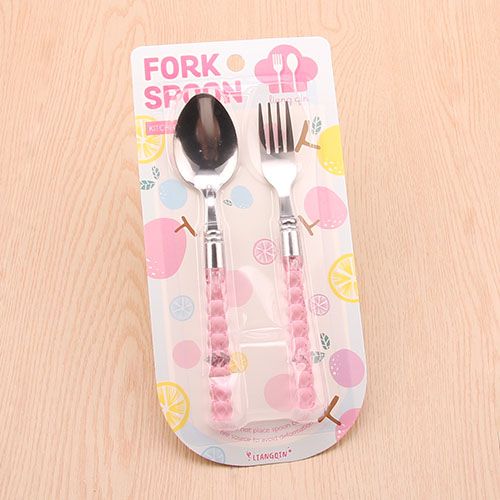 202 Colorful-handle Fork & Spoon Set M.66