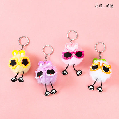 Cartoon Dangling Sunglasses & Pom-pom Bag Charm M.41 M.46 M.72