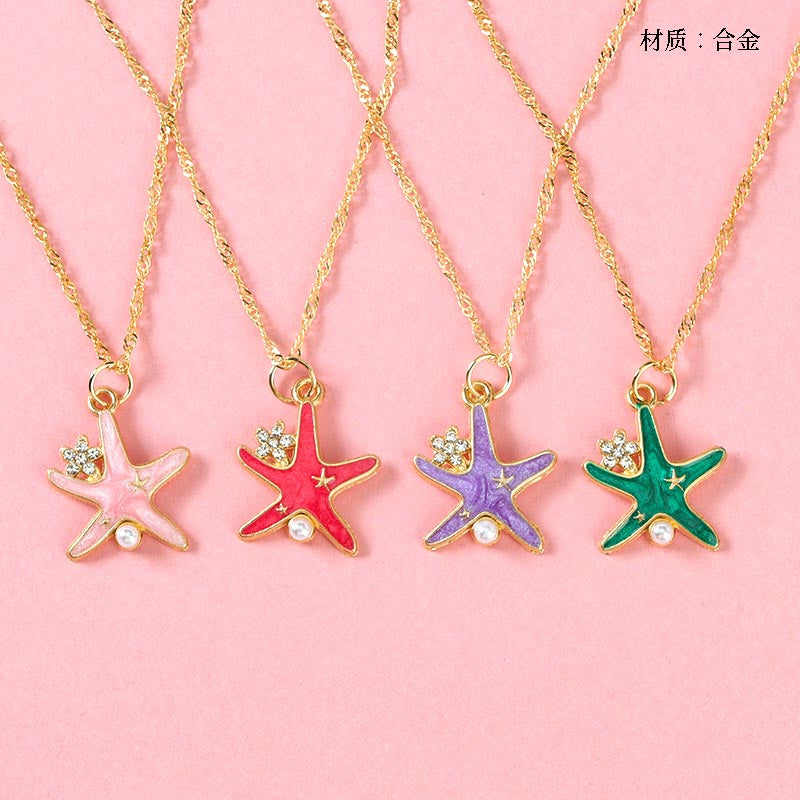 Light and Fresh Oil - Dripping Starfish Necklace M.43