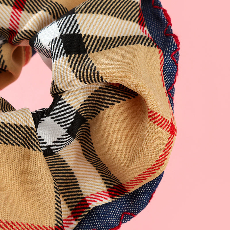 M42 Outlined Plaid Hair Scrunchie