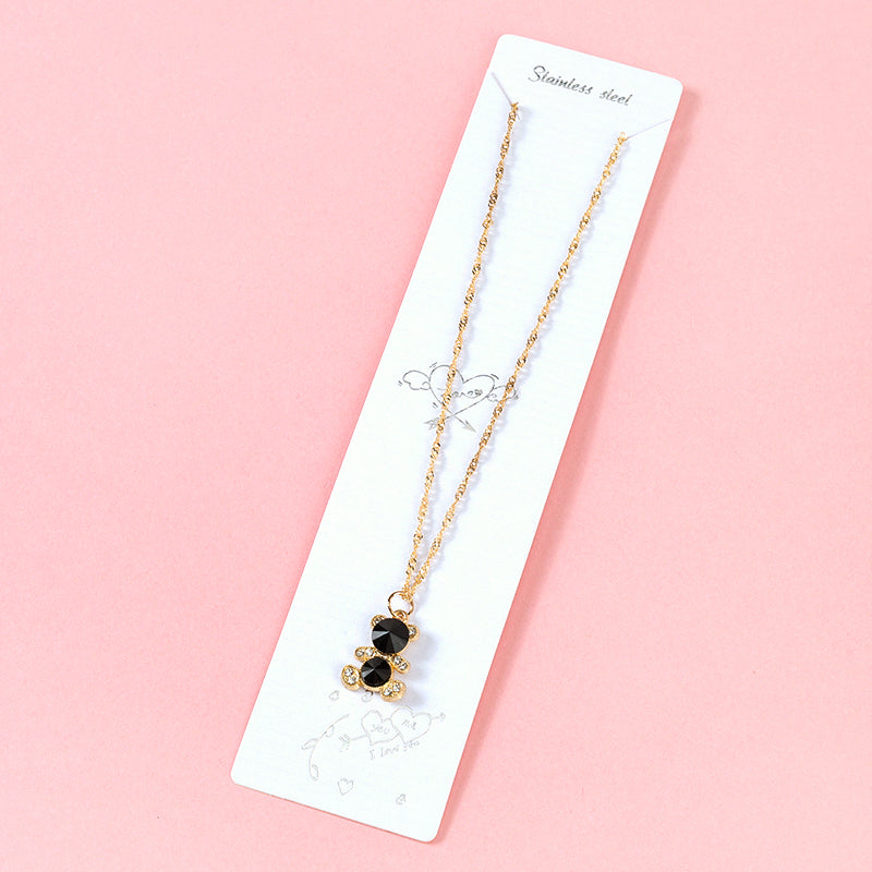 Exquisite Zircon Bear - shaped Necklace M.43