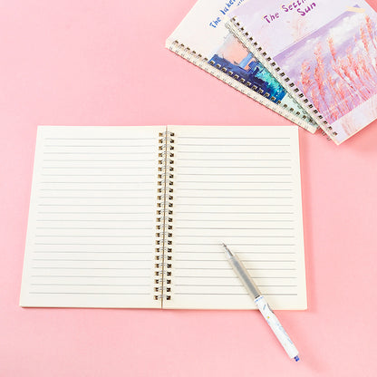 Premium A5 Cardboard Cover Spiral Notebook (Assorted Designs) M.81