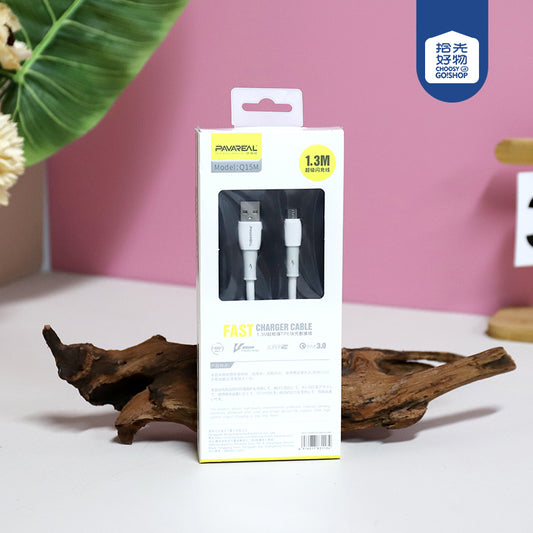 1.3m Ultra-soft & Flexible TPE Fast Charging Data Cable - Model Q15M (Android Compatible) A12JPDB