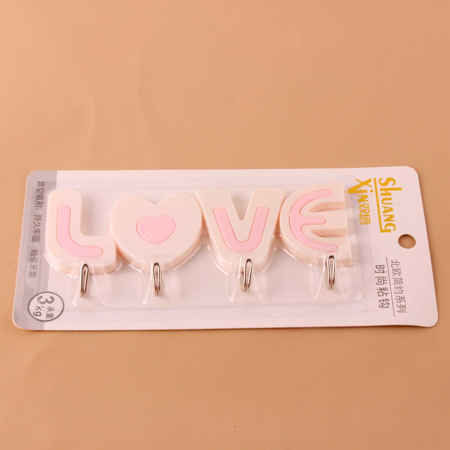 Brand Shuangxin LOVE-Shaped Adhesive Hooks M.16