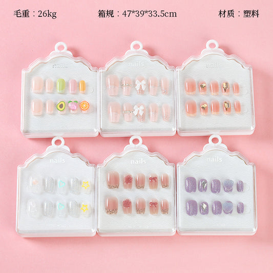ZJ1018 Diamond Setting Accessory Short Fake Nails M.52