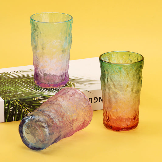 Tongyuan Large-Sized Gradient Glacier Pattern Glass Cup M.17