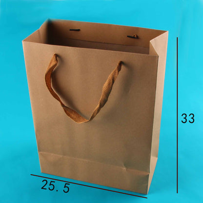 Large-sized cowhide gift bag, vertical sage (26*12*32) M24