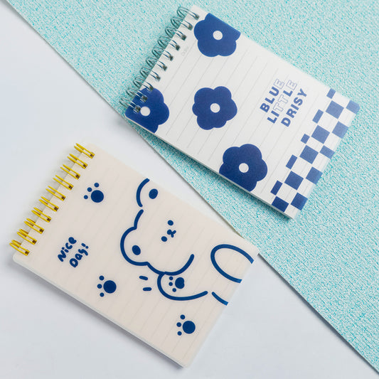 Premium Yushanghua 64K PP Top-Flip Coil Notebook with Random Flower Designs M.81