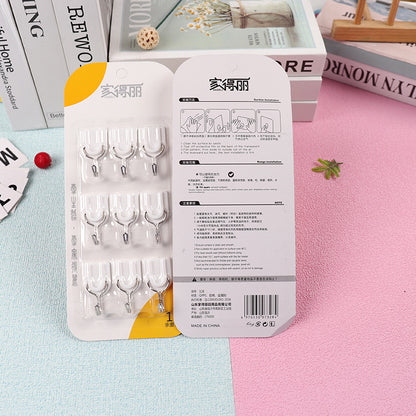 Model JDL-328 Adhesive Hooks - 9 Pcs M.16