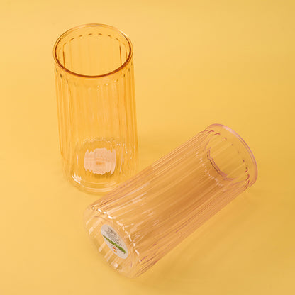 Plastic Vase - Cylindrical Vertical Pattern  M.12
