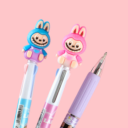 307 Labubu 3-Color Ballpoint Pen 0.5mm Black/Blue/Red Limited IP Design with Hidden Style M.82