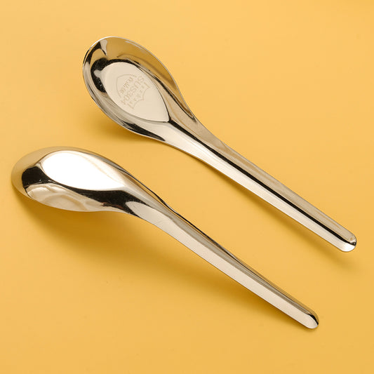 Treated 304 Non-Magnetic Flat-Bottom Spoon (Large Size) M.66