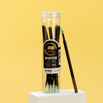 Yifan Site Retractable Erasable Pen Refills, 8pcs Black 0.5mm Bucket Pack M.82