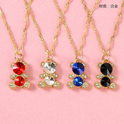 Exquisite Zircon Bear - shaped Necklace M.43