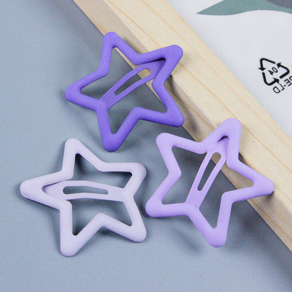 M42 Boxed Milk Tea-colored Five-pointed Star Bobby Pins (3 Pieces)
