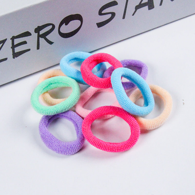 M42 1034 Colored Cotton Hair Elastics in a Box with Hanging Card