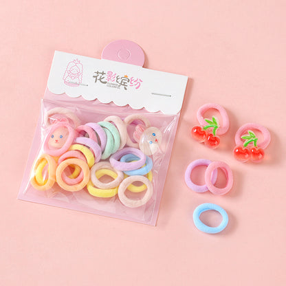 M42 Boxed Jelly-Colored Accessory Cotton Hair Ties (20 Pieces)