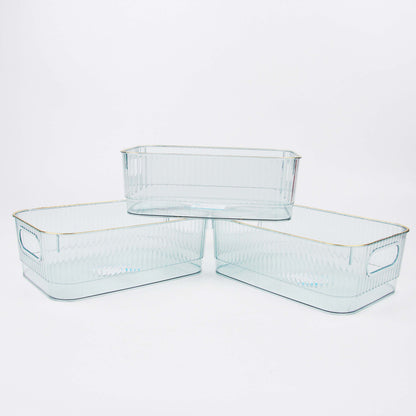 9606 Gold Rim Storage Box Luxury Design High-Quality PP Jewelry Organizer M.67