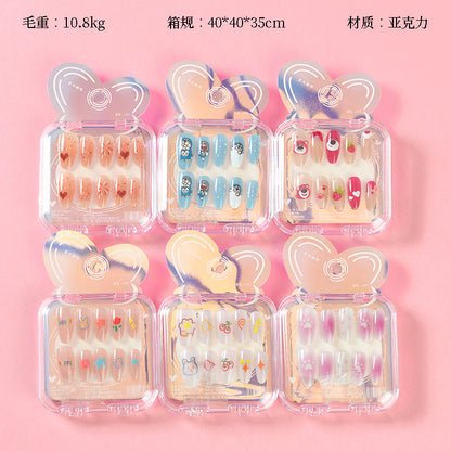 971 Cartoon Cat's Eye Printed Fake Nails M.52