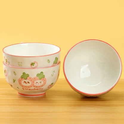 5-inch Mingxin Rainstone Bowl with Adorable Strawberry Pattern M.66 JPDB