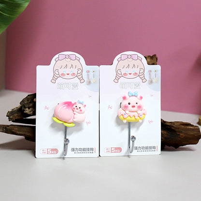 Model 812 Piggy and Peach Traceless Adhesive Hooks M.16 JPDB