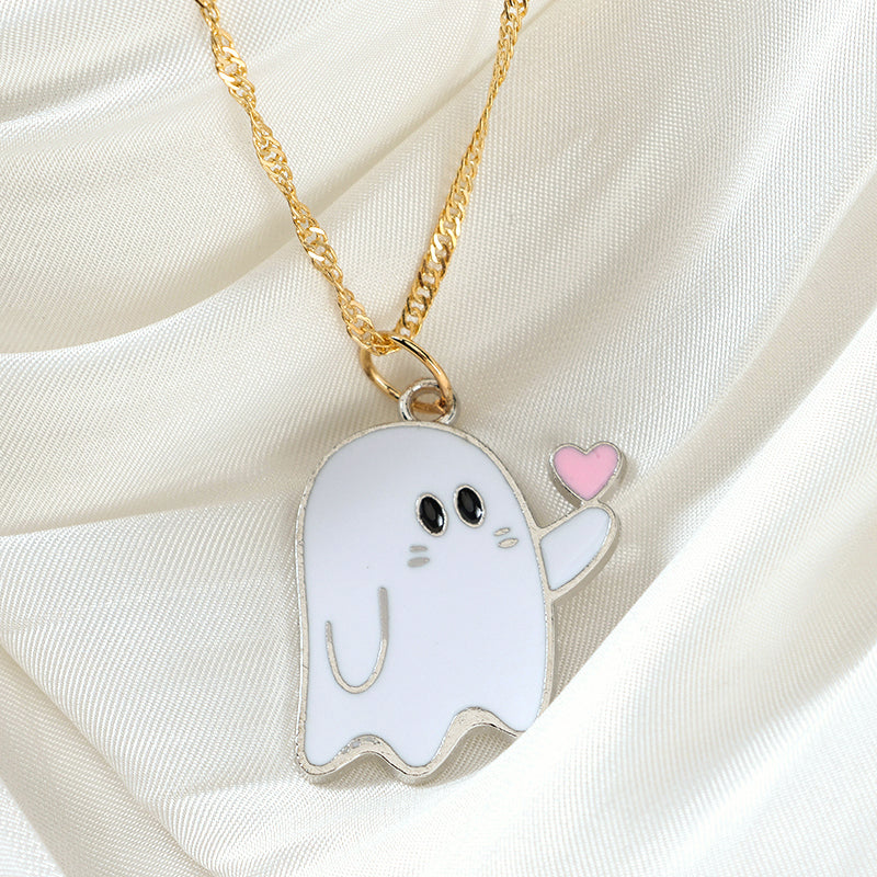 Finger - heart Ghost Necklace M.43