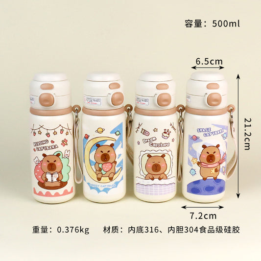 500ml Capybara Dream Sail Vacuum Thermal Insulated Mug - Model YSM8707 M.26 JPDB