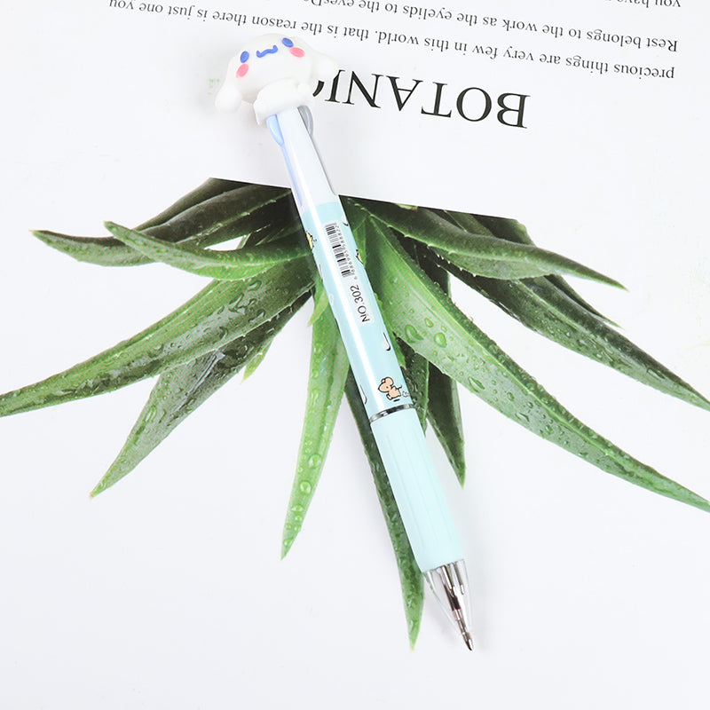 Bolígrafo 302 Sanrio de 3 colores con recarga giratoria de 0,5 mm, negro, azul y rojo, Hello Kitty/Melody M.82