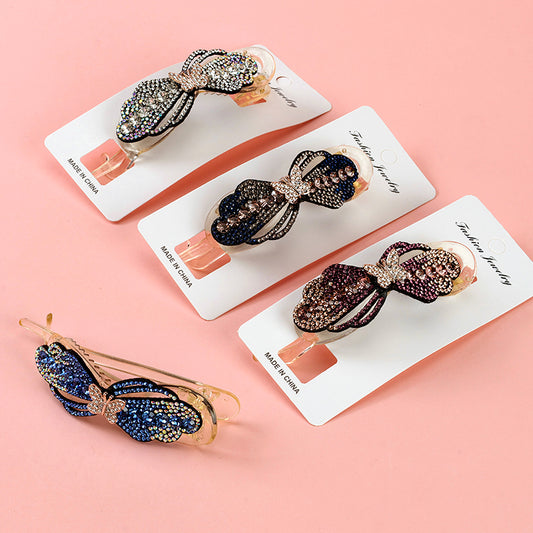 M42 New - style Rhinestone - encrusted Butterfly Banana Clip