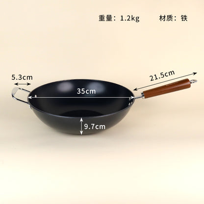 34cm Elegant Uncoated Flat-Bottom Pan M.61 JPDB