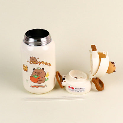 B-2074 Lucky Persimmon Capybara Vacuum Insulated Mug (550ml) M.26 JPDB