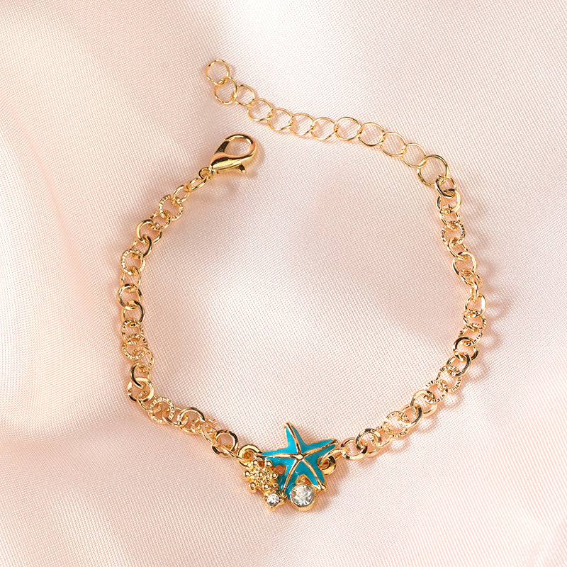 Colorful Star-Moon Alloy Bracelet  M.43